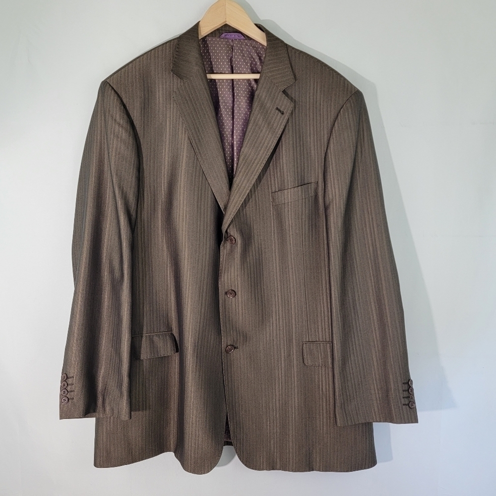 EARVIN MAGIC JOHNSON Signature Men's Single-Breasted Sport Coat Sz 52XL Brown